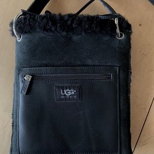 Ugg Black Suede Shoulder Purse - New without Tags